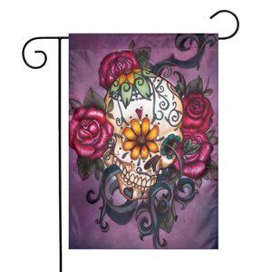 SKU-13-Sugar Horror Skull Flowers Rose